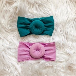 2 baby turban headbands